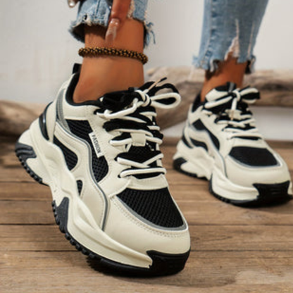 Elevated Komfortsko til Kvinder – Stilfuldt Højsål Design Kvinders sneakers Tech Butik Sort 35