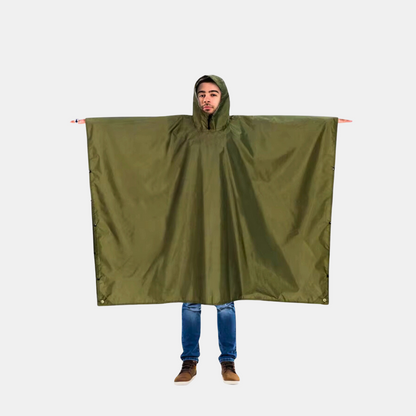3-i-1 Vandtæt Poncho – Klar til Regn, Vind & Kulde Regnponchoer Tech Butik