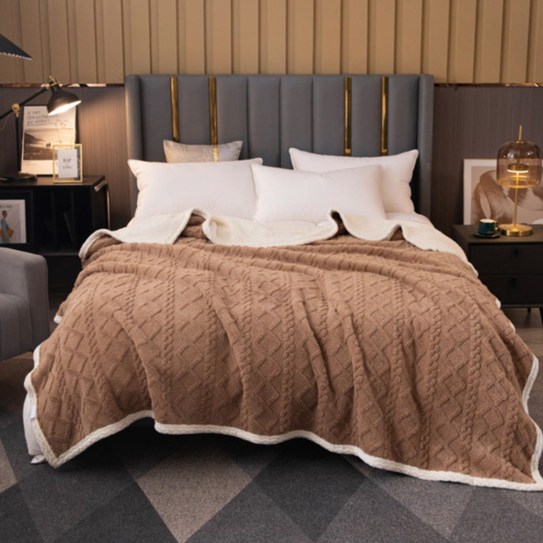 Dobbeltsidet Fløjlsdyne – Luksuriøs Komfort til Rolige Nætter Tech Butik Lys brun Standard : 59x78 pouces Uden pudebetræk