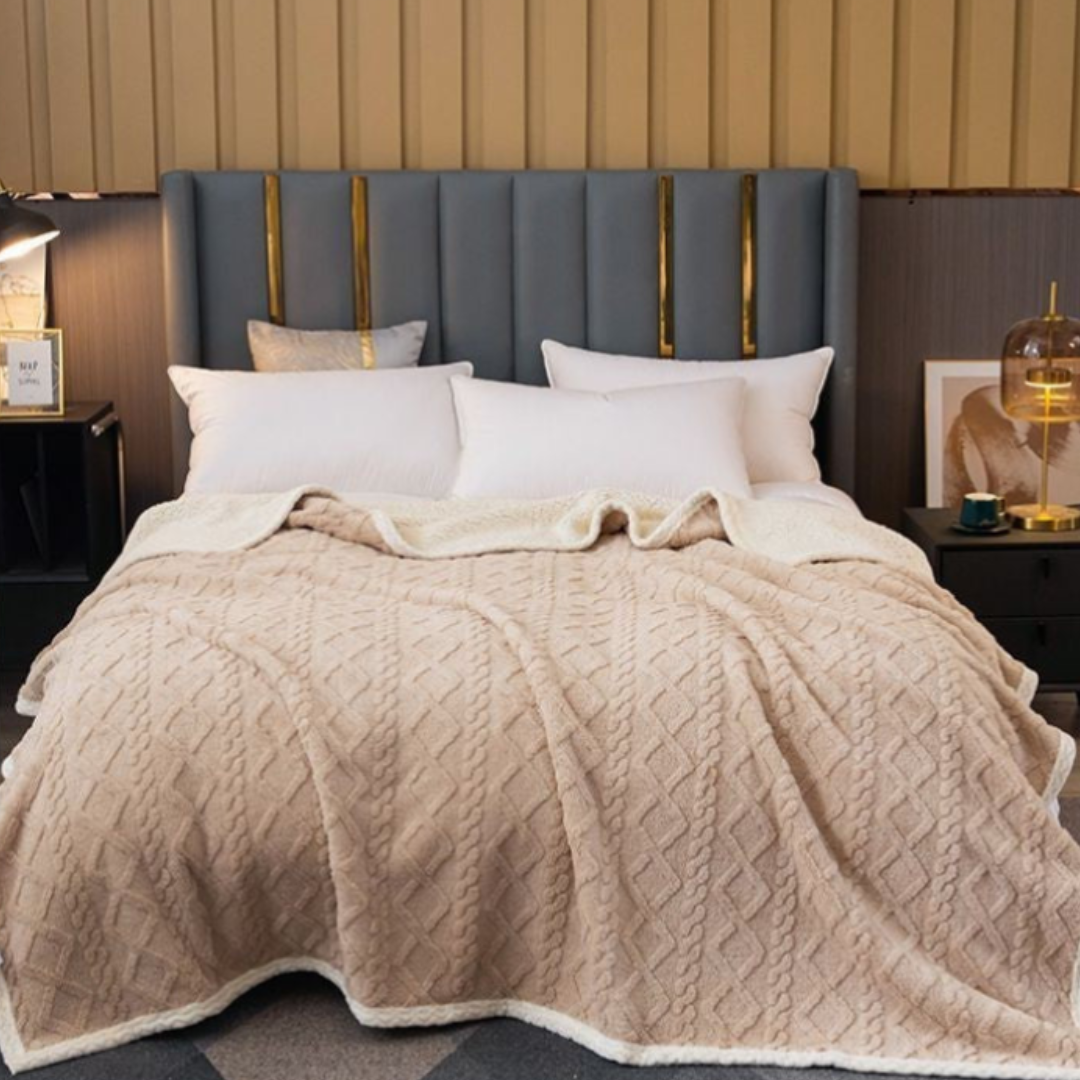 Dobbeltsidet Fløjlsdyne – Luksuriøs Komfort til Rolige Nætter Tech Butik Karamel Standard : 59x78 pouces Uden pudebetræk