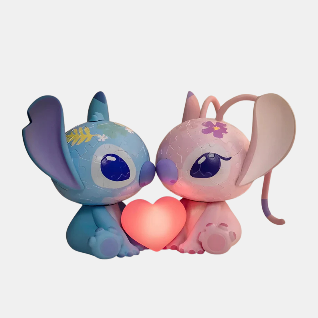 Stitch Puslespil 3D Legetøjslampe – Kreativ & Sjov Natlampe Belysning Tech Butik
