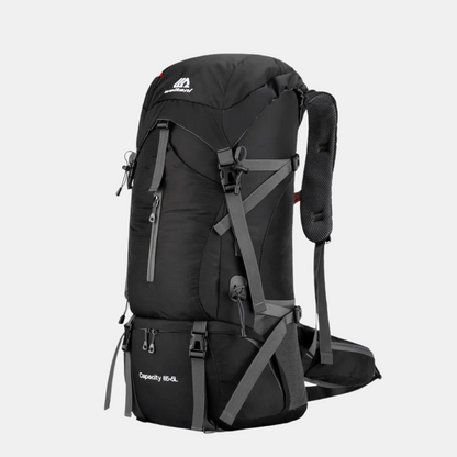 Alsidig Trekking- og Rejserygsæk – 70L Robust Eventyrpakke Rygsække Tech Butik 70L Sort
