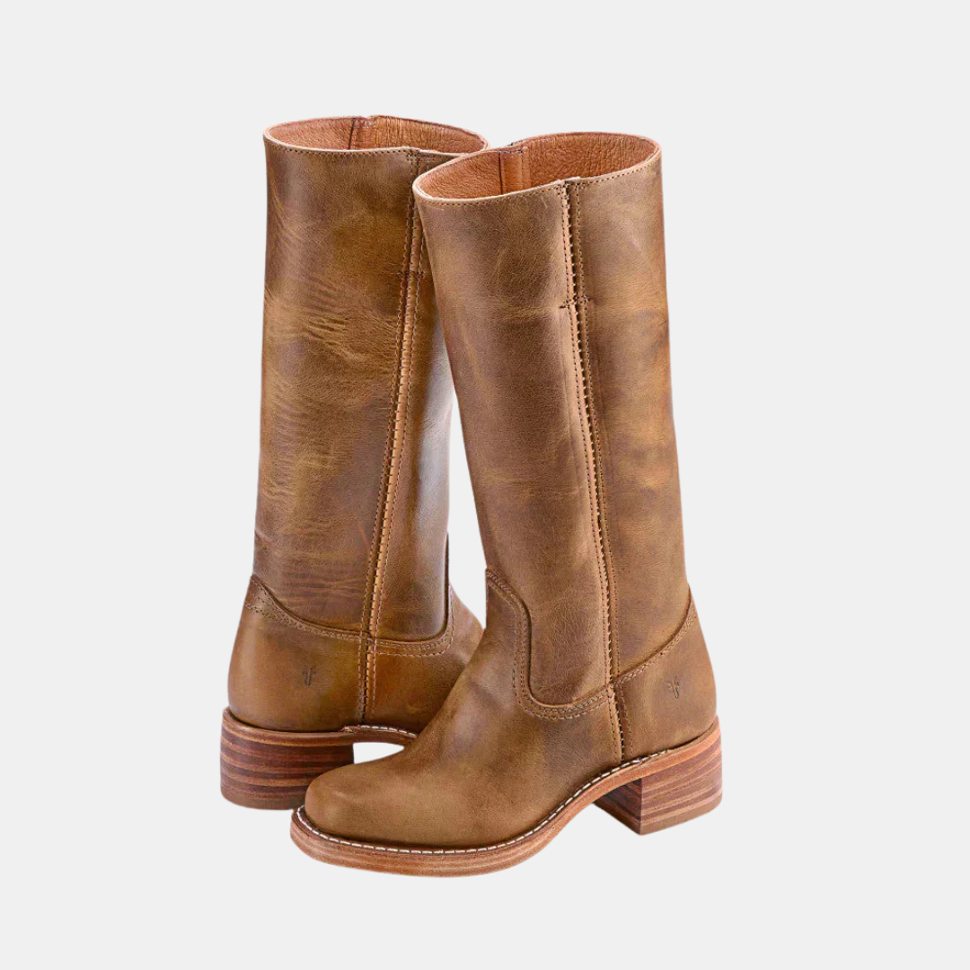 Klassiske Dame Støvler med Blokhæl – Tidløs Stil og Komfort Hele Dagen Women's Boots Tech Butik Brun 36