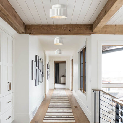 Cremefarvet 2-lags Flush Mount Loftlys – Elegant Belysning til Stue og Køkken Flush Mount Lys Tech Butik