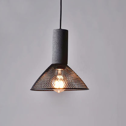 Cylindrisk Loftlampe i Beton og Metal til Moderne Rum hængelampe Tech Butik Model E Dia 21cm x H 22cm
