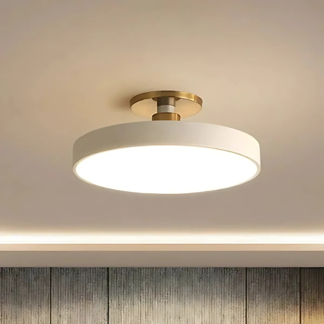 Skandinavisk Inspireret LED Loftlampe til Moderne Interiør Loftslampe Tech Butik Hvid Dia 30cm