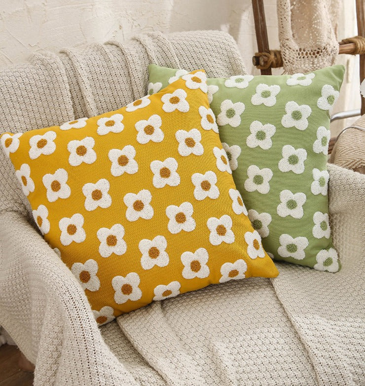 Broderet Lændepudebetræk til Forårscharme Throw Pillows Tech Butik