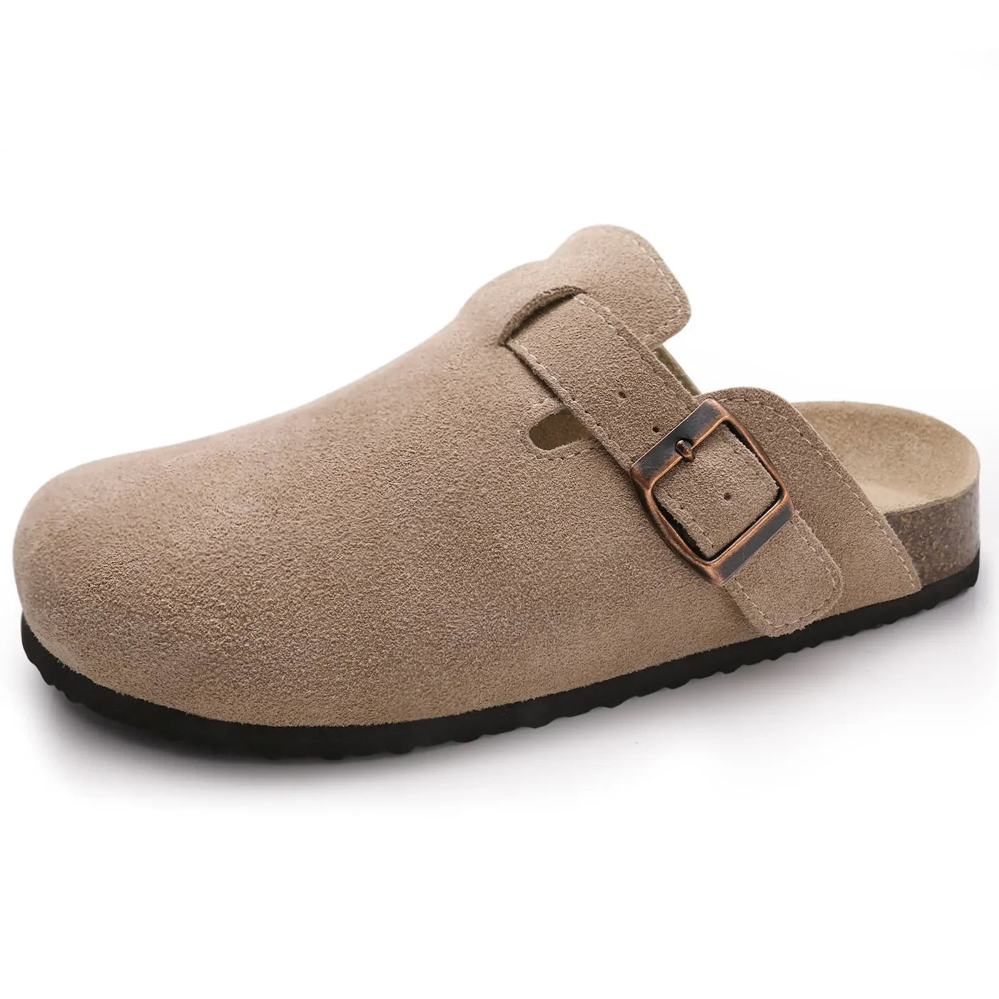 Dame Mokkasin i Abrikosfarvet Ruskind – Slip-On Komfort med Svangstøtte Sutskoen Tech Butik