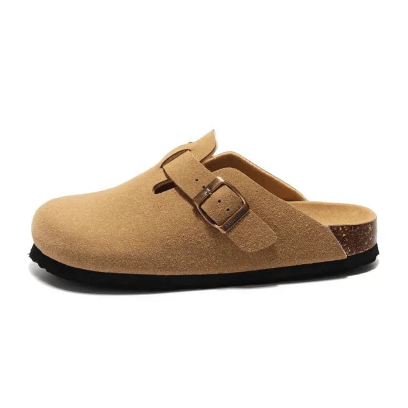 Dame Mokkasin i Brunt Ruskind – Komfortable Slip-Ons med Svangstøtte Sandaler Tech Butik
