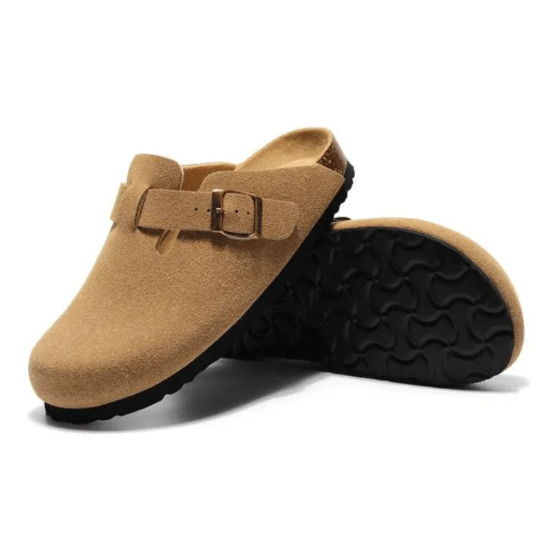Dame Mokkasin i Brunt Ruskind – Komfortable Slip-Ons med Svangstøtte Sandaler Tech Butik