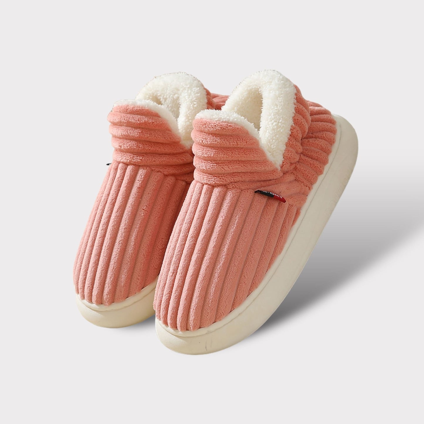Dame Plys Varm Skridsikker Indendørs Tøfler Sutsko Tech Butik Rosa 36-37