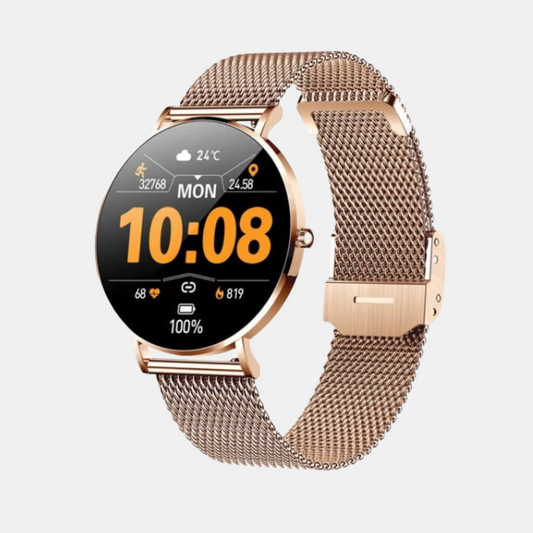 Dame Ultra-Tynd Smartwatch – 6,8 mm AMOLED, Vandtæt Bærbar teknologi Tech Butik Guld