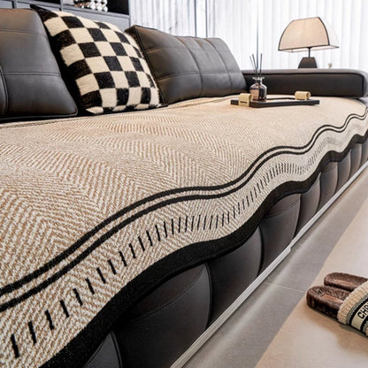Modern Wave Anti-Skrid Sofaovertræk – Slank Beskyttelse med Sikker, Skridsikker Pasform Sofa Covers Tech Butik