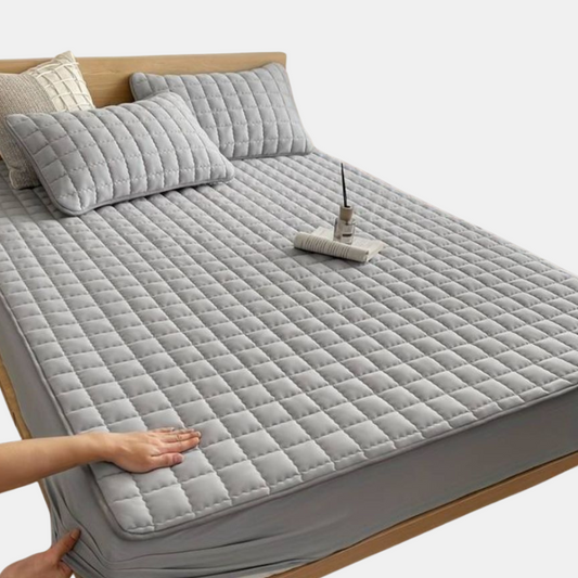 Drømmepude Madrasbetræk - Komfortabel, Åndbar og Hygiejnisk Beskyttelse Madrasbetræk Tech Butik Grå 90x200x30cm (Enkelseng)