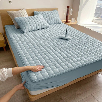 Drømmepude Madrasbetræk - Komfortabel, Åndbar og Hygiejnisk Beskyttelse Madrasbetræk Tech Butik Blå 90x200x30cm (Enkelseng)