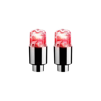 LED Dækventil Låg – Nat Sikkerhedslys til Biler & Cykler Automotive Lighting Tech Butik Rød 2 stk