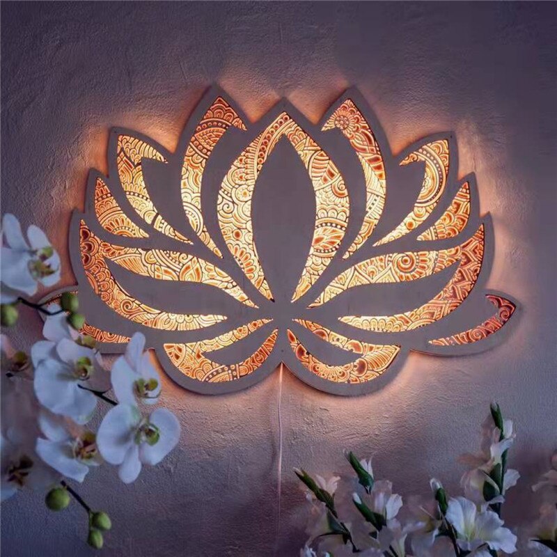 Spirituel Lotus Væglampe – Rolig, Elegant og Harmonisk Belysning til Hjemmet Wall light Tech Butik