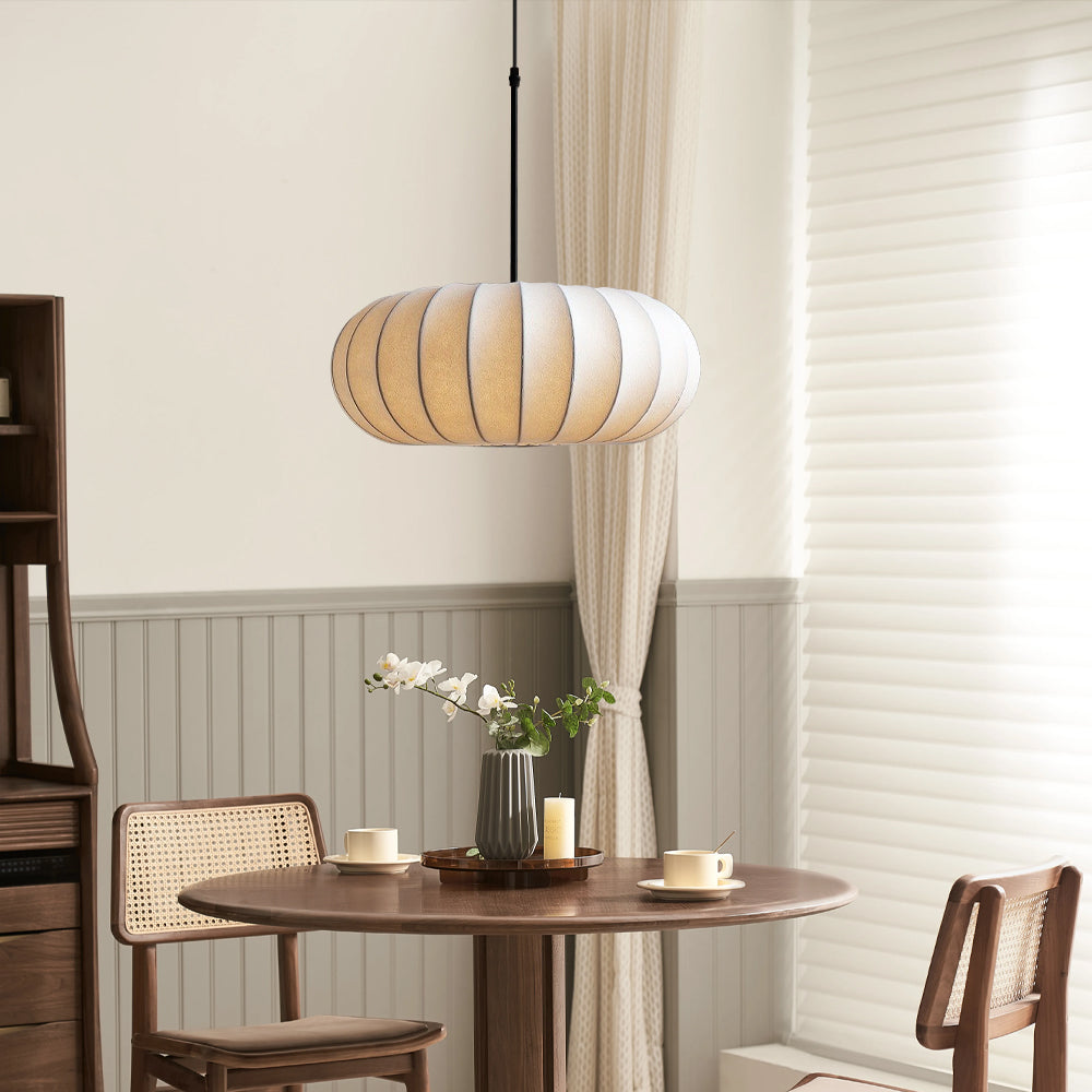 Stilfuld Silke Pendelampe – Elegant Vintagebelysning til Dit Hjem Lamp Tech Butik