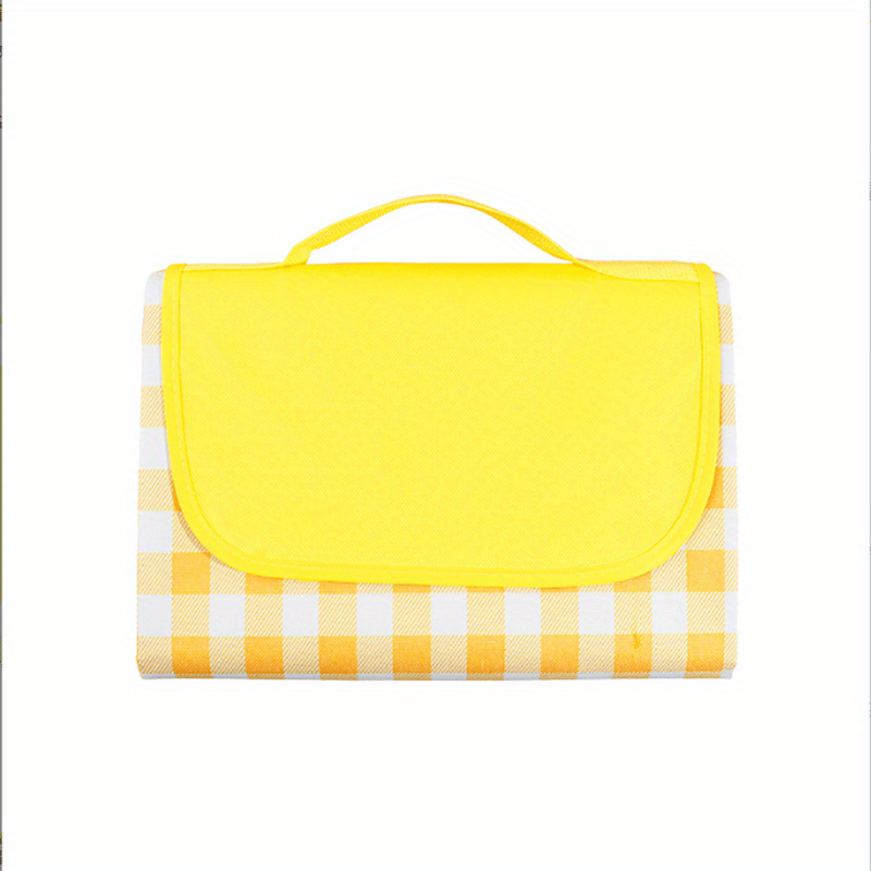 Ekstra Stor Vandtæt Picnic Tæppe – Bærbart Tæppe til Camping og Strand Udendørsudstyr Tech Butik Gul Rute