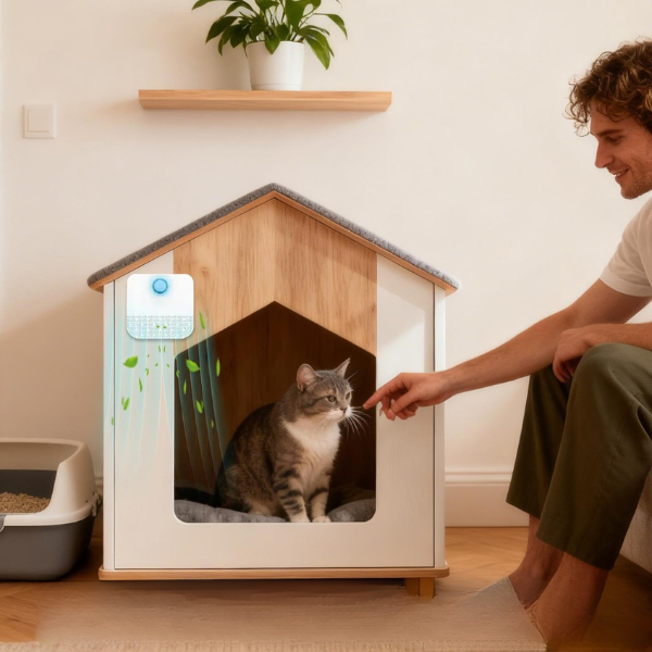 Smart Katte Lugt Renser – Avanceret Luftforfriskning til Kæledyrsejere Cat Odor Purifier Tech Butik