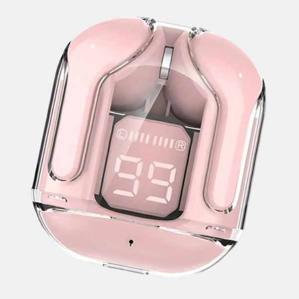 T2 Trådløse Bluetooth Øretelefoner – Transparent Design & HiFi Lyd Earphone Tech Butik