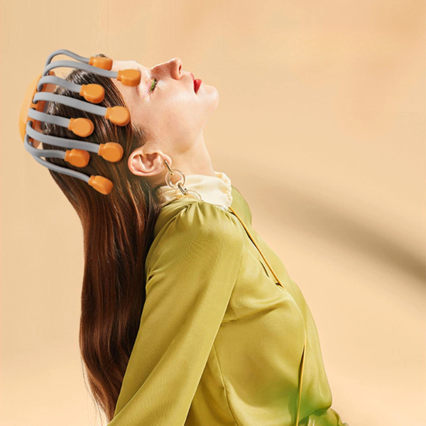 Avanceret 20-Hoved Hovedbundsmassager – Vibration & Rødt Lys Afslapning Scalp Massager Tech Butik