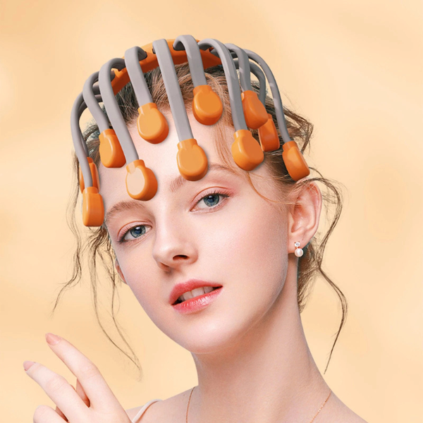 Avanceret 20-Hoved Hovedbundsmassager – Vibration & Rødt Lys Afslapning Scalp Massager Tech Butik