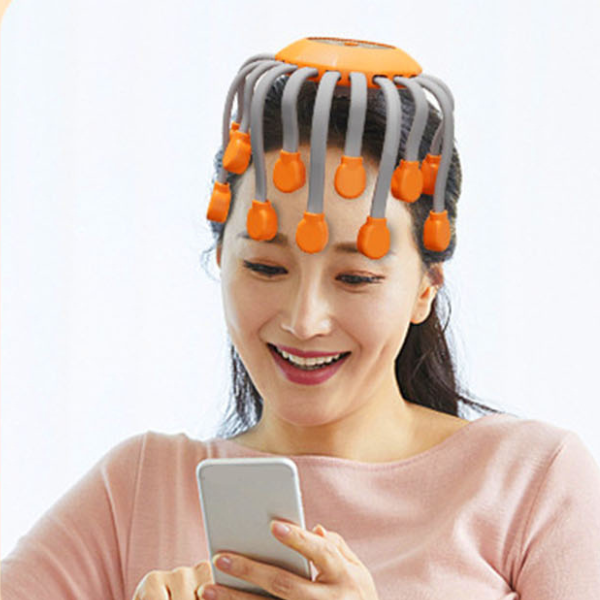 Avanceret 20-Hoved Hovedbundsmassager – Vibration & Rødt Lys Afslapning Scalp Massager Tech Butik