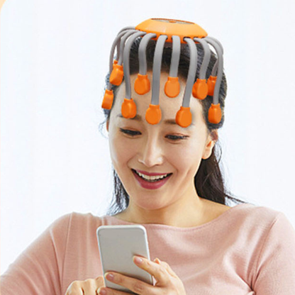 Avanceret 20-Hoved Hovedbundsmassager – Vibration & Rødt Lys Afslapning Scalp Massager Tech Butik