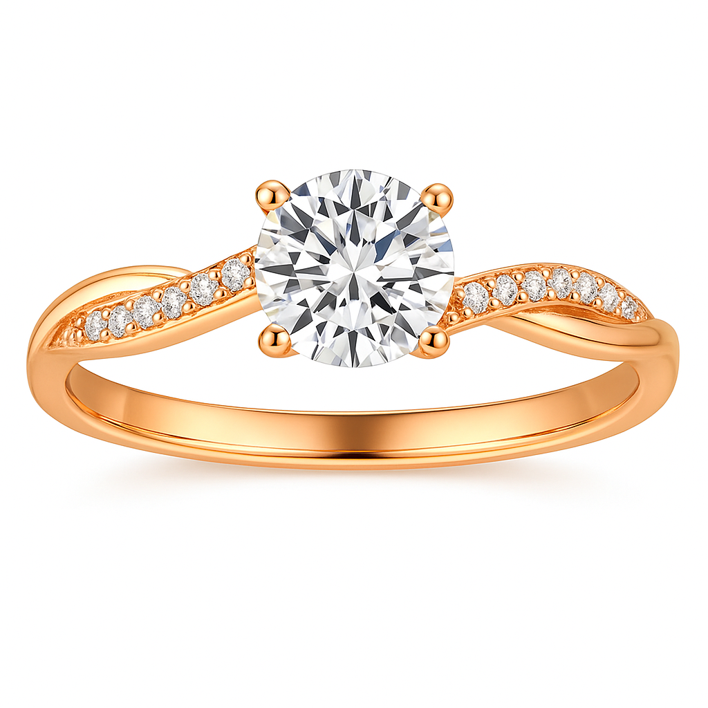 Elegant Guldring – Tidløs Skønhed med et Unikt Twist Jewelry Tech Butik Rose guld 6