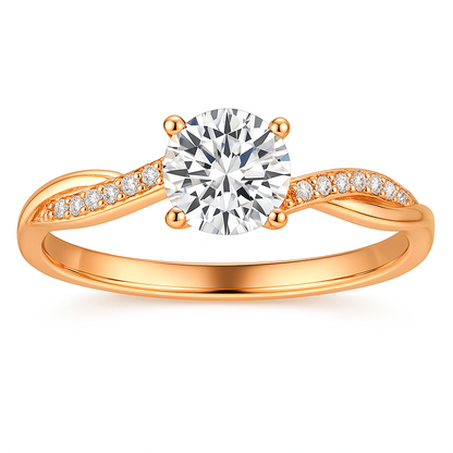 Elegant Guldring – Tidløs Skønhed med et Unikt Twist Jewelry Tech Butik Rose guld 6