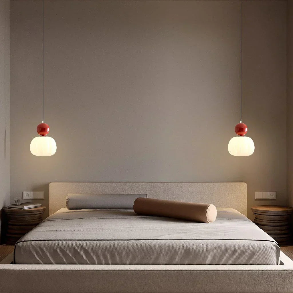 Elegant Art Deco Hanglamp Med Raffineret Design I Crème, Krom, Grøn, Rød Pendellampe Tech Butik