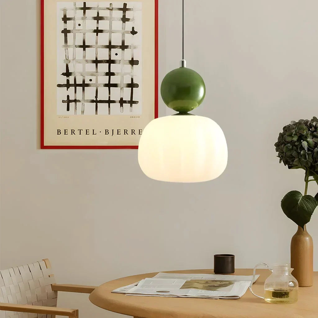 Elegant Art Deco Hanglamp Med Raffineret Design I Crème, Krom, Grøn, Rød Pendellampe Tech Butik