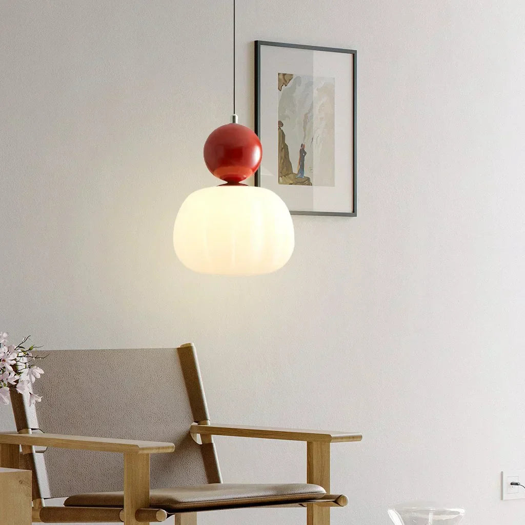 Elegant Art Deco Hanglamp Med Raffineret Design I Crème, Krom, Grøn, Rød Pendellampe Tech Butik
