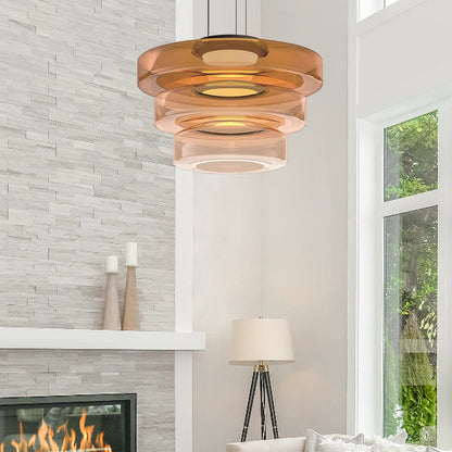 Elegant Bauhaus Glas LED Pendellampe Belysning Tech Butik