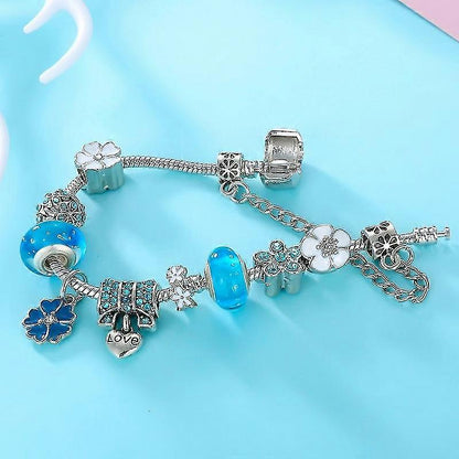 Elegant Blomster Charm Armbånd – Tidløst 925 Sterling Sølv med Naturlig Skønhed Armbånd Tech Butik