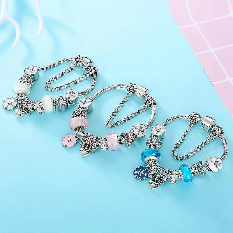 Elegant Blomster Charm Armbånd – Tidløst 925 Sterling Sølv med Naturlig Skønhed Armbånd Tech Butik