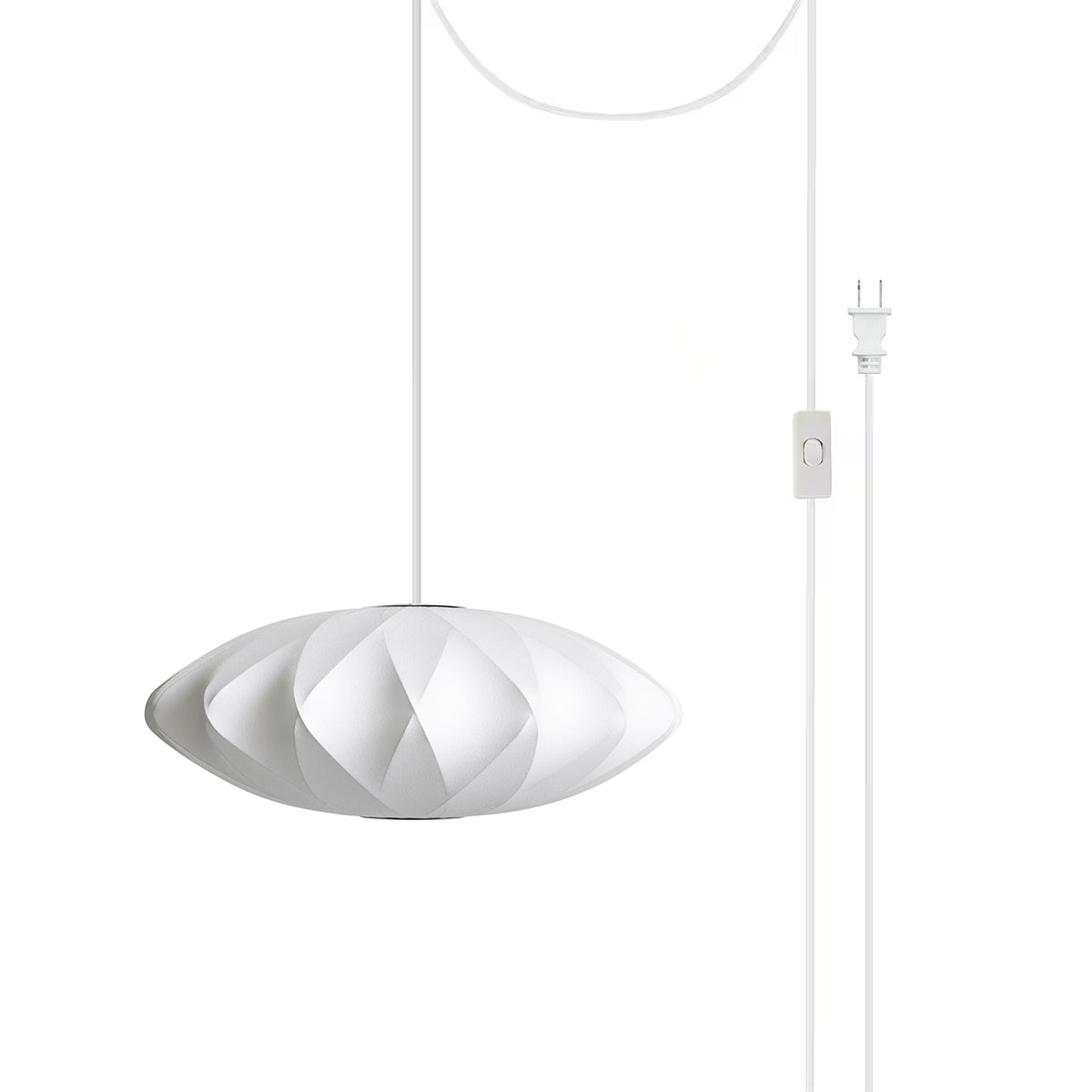 Elegant Bubble Swag Loftlampe til Moderne Rum Hængelampe Tech Butik Model B ∅ 40 cm x H 22 cm (2 kroge 457 cm ledning) Hvid
