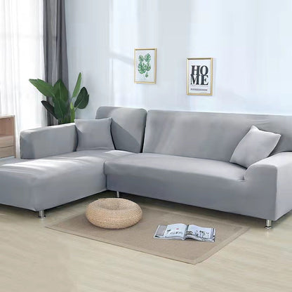 Elegant Fløjl Sofa Dække – Beskytter Mod Pletter til Stue og Dagligstue Sofaovertræk Tech Butik 1-Sæde (90-140 cm) Lys grå