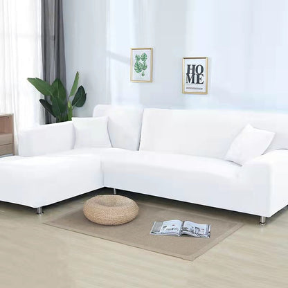 Elegant Fløjl Sofa Dække – Beskytter Mod Pletter til Stue og Dagligstue Sofaovertræk Tech Butik 1-Sæde (90-140 cm) Hvid