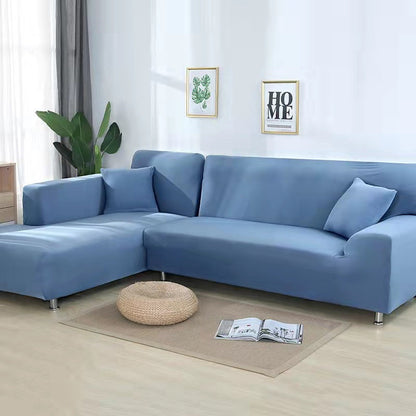Elegant Fløjl Sofa Dække – Beskytter Mod Pletter til Stue og Dagligstue Sofaovertræk Tech Butik 1-Sæde (90-140 cm) Grå-blå