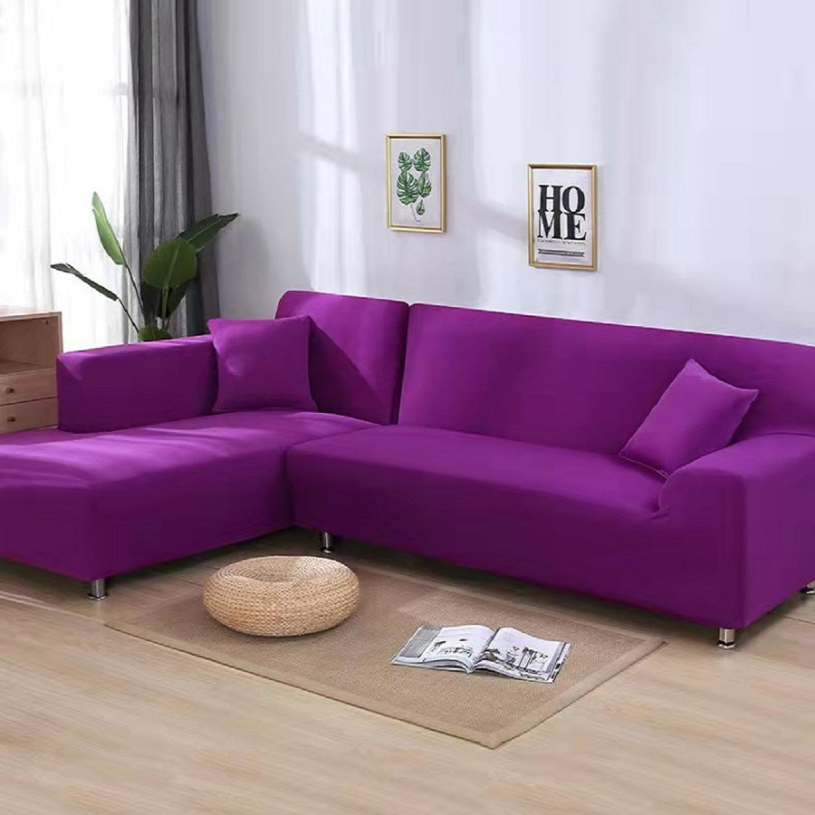 Elegant Fløjl Sofa Dække – Beskytter Mod Pletter til Stue og Dagligstue Sofaovertræk Tech Butik 1-Sæde (90-140 cm) Slik lilla