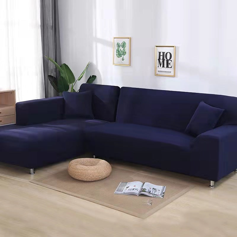 Elegant Fløjl Sofa Dække – Beskytter Mod Pletter til Stue og Dagligstue Sofaovertræk Tech Butik 1-Sæde (90-140 cm) Marineblå
