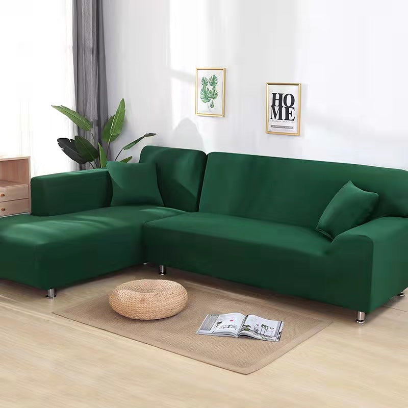 Elegant Fløjl Sofa Dække – Beskytter Mod Pletter til Stue og Dagligstue Sofaovertræk Tech Butik 1-Sæde (90-140 cm) Sort-grøn