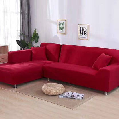 Elegant Fløjl Sofa Dække – Beskytter Mod Pletter til Stue og Dagligstue Sofaovertræk Tech Butik 1-Sæde (90-140 cm) Rød