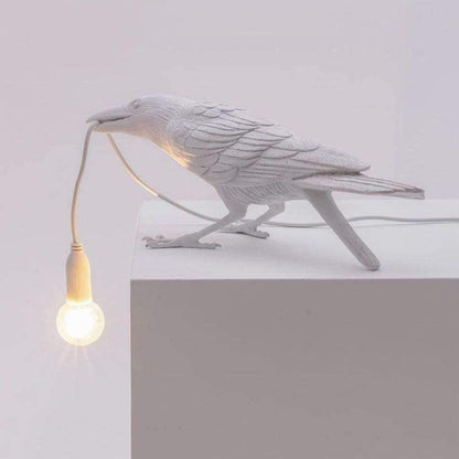 Kunstnerisk Fuglelampe – Fortryllende Dekorativt Lys med Moderne Elegance Lamper Tech Butik Hvid Siddende US