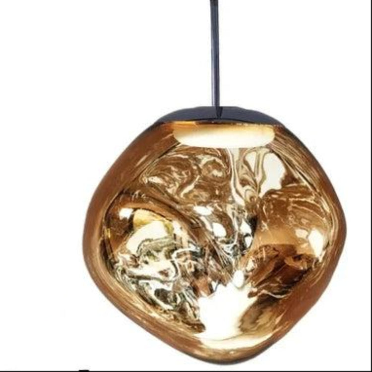 Elegant Glas Lampe - Minimalistisk Hanglamp til Moderne Indretning Pendellampe Tech Butik Amber 18 cm x 18 cm