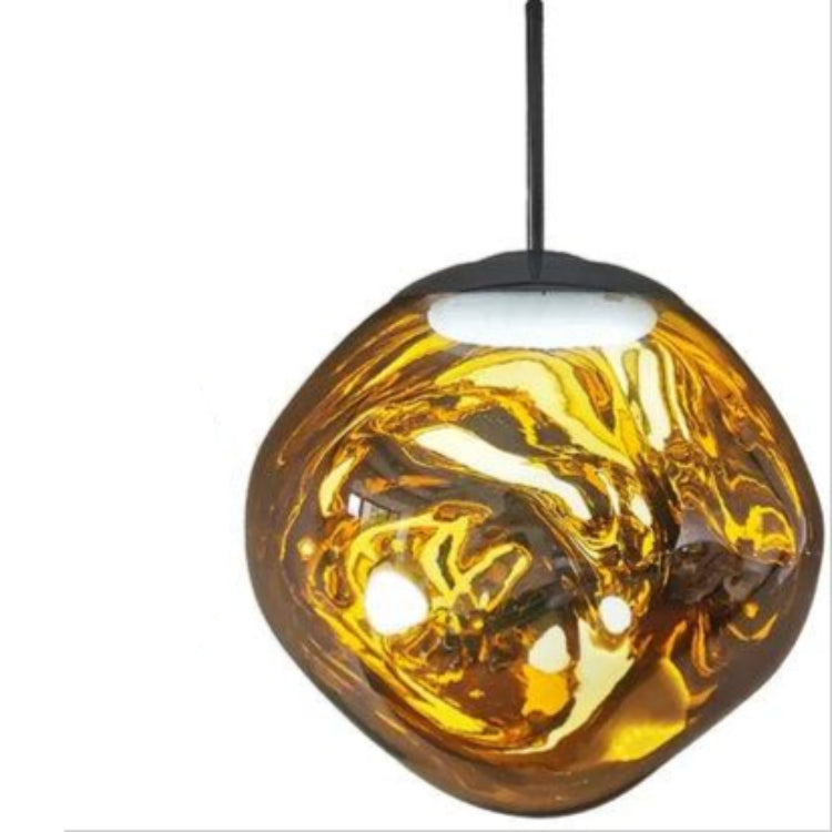 Elegant Glas Lampe - Minimalistisk Hanglamp til Moderne Indretning Pendellampe Tech Butik Fransk Guld 18 cm x 18 cm