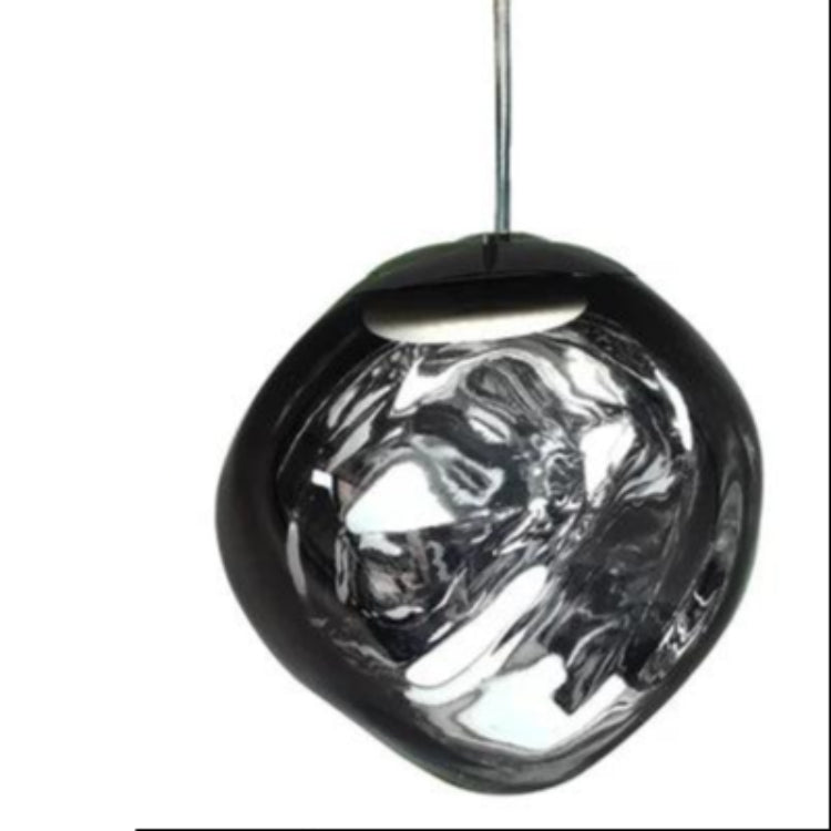 Elegant Glas Lampe - Minimalistisk Hanglamp til Moderne Indretning Pendellampe Tech Butik Røggrå 18 cm x 18 cm