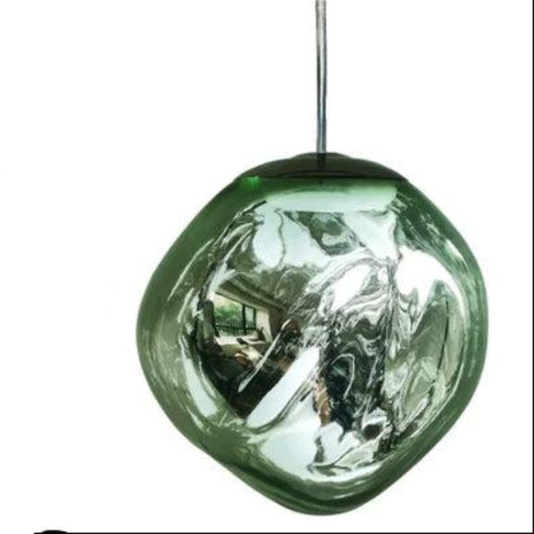 Elegant Glas Lampe - Minimalistisk Hanglamp til Moderne Indretning Pendellampe Tech Butik Grøn 20 cm x 20 cm